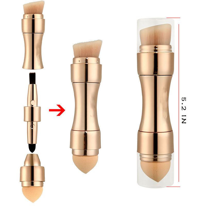 Sculpt & Blend 4-in-1 Makeup Brush (Foundation, Contour, Lip & Blending Tool)