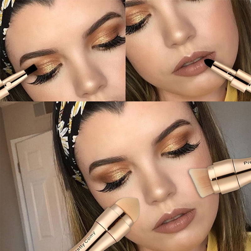 Sculpt & Blend 4-in-1 Makeup Brush (Foundation, Contour, Lip & Blending Tool)