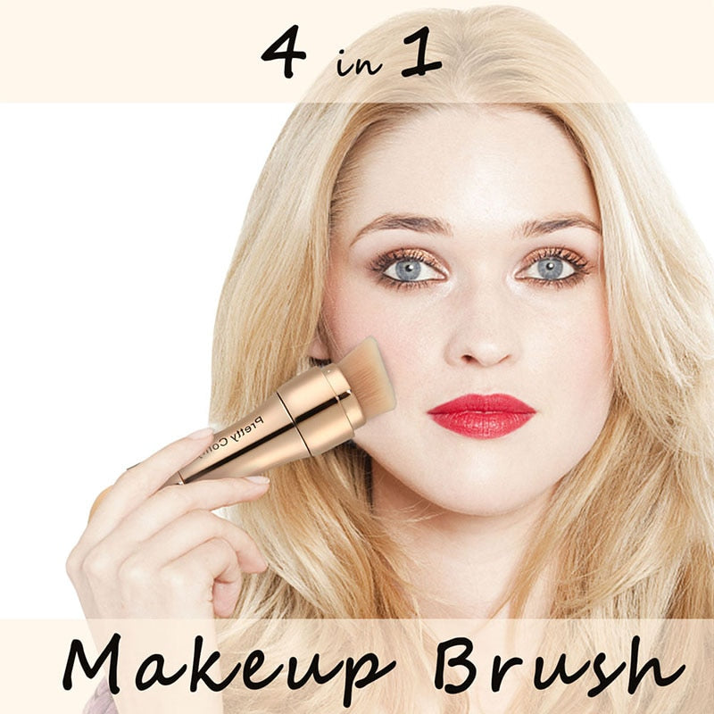Sculpt & Blend 4-in-1 Makeup Brush (Foundation, Contour, Lip & Blending Tool)