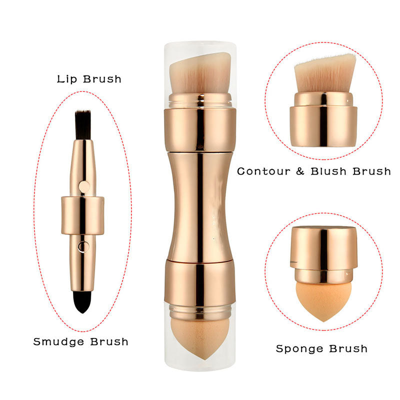 Sculpt & Blend 4-in-1 Makeup Brush (Foundation, Contour, Lip & Blending Tool)